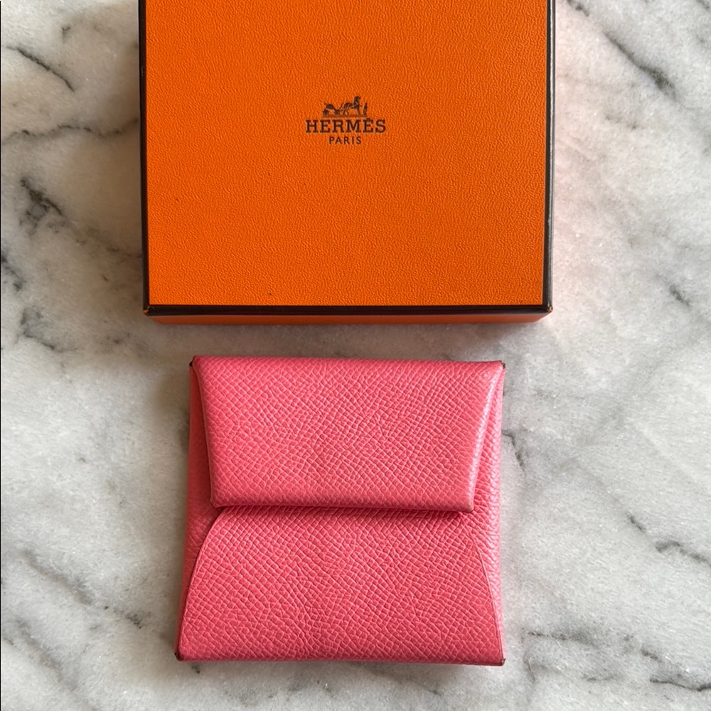 Pink Hermès Bastia Coin Pouch